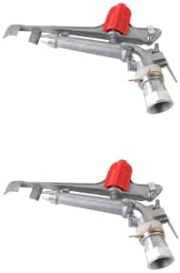 1.5 inch Agriculture Farm Irrigation Sprinkler, Large Area Watering Spray Gun Sprinkler 360° Rotary Farm Lawn Garden Irrigation System for for Field Orchards Tea Gardens Forestry, 2PCS