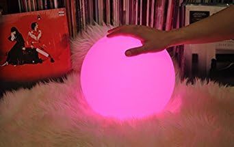 Mr.Go 10-inch LED Ball Light and 16-inch LED Cube Light Bundle, Rechargeable, Remote Control, Dimmable 16 RGB Colors 4 Modes, Waterproof, Great as Night Light Mood Lamp Ambient Lighting Decorations