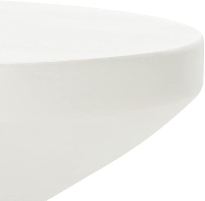 SAFAVIEH Outdoor Collection Katara Modern Ivory Concrete Accent Table (Fully Assembled) VNN1034B