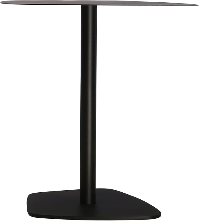 C Table End Table,Tray Metal Sofa Side Table, Accent Coffee Table, Waterproof and Anti-Rust Outdoor&Indoor Snack Table, Black (Model B)