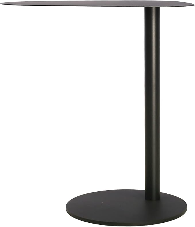 C Table End Table,Tray Metal Sofa Side Table, Accent Coffee, Waterproof and Anti-Rust Outdoor&Indoor Snack, Black (Model A)