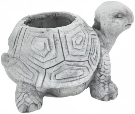 Comfy Hour 14" Turtle Planter for Indoor and Outdoor Plant, Ployresin, Spring in Garden Collection