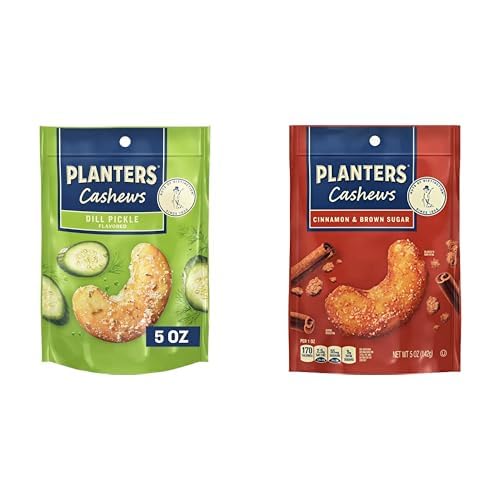 PLANTERS Bundle, Cashew Dill Pickle + Cashew Cinnamon & Brown Sugar, Pack of 2