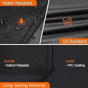 i COVER Round Grill Cover-19.5"(Dia) 32"(Tall) Water Proof Heavy Duty Outdoor Canvas BBQ Grills Covers Dome Smoker Protection for George Foreman Gfo3320 Gfo240 or Similar Size Griddle