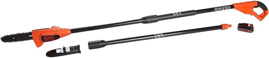 BLACK+DECKER 20V Max Pole Saw for Tree Trimming, Lightweight, Rechargeable Cordless, Extension up to 14 ft Reach, Tool Only, Electric Pole Saw (LPP120B)
