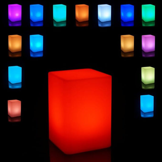 Mr.Go 6-inch LED Ball Light and 6-inch LED Cube Light Bundle, Remote Control, 16 RGB Colors 4 Modes, Dimmable, Rechargeable, Waterproof, Great as Night Light Mood Lamp Ambient Lighting Decorations