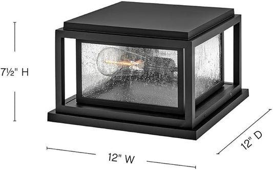 Hinkley Republic Small Pier Mount Lantern 12V, Low Voltage Black