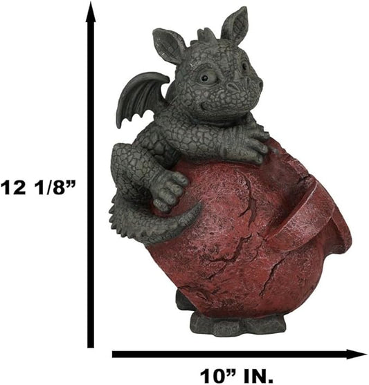 Ebros Gift Right Facing Playful Climbing Dragon Baby Planter Pot Mythical Fantasy Home Patio Garden Decor Resin Statue 12.5" H