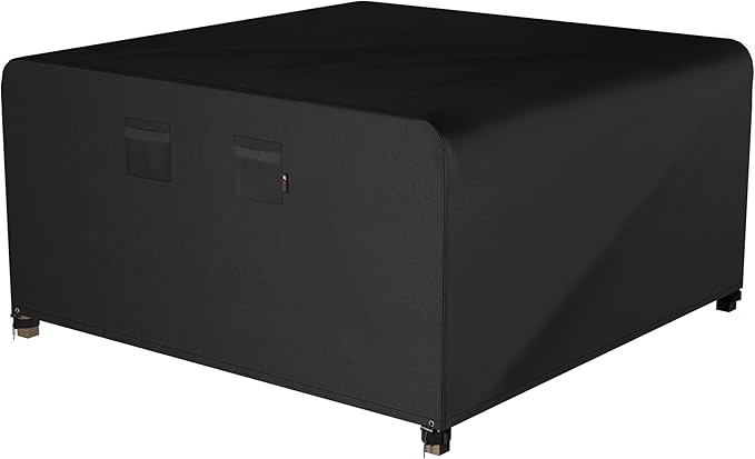iBirdie Outdoor Patio Furniture Set Covers 54 x 54 inch fit 4 x 4 ft, 54, 52, 50 inch Wide, Waterproof Weatherproof Square Cover, Heavy Duty 600D for Outside Dining Table and Chairs