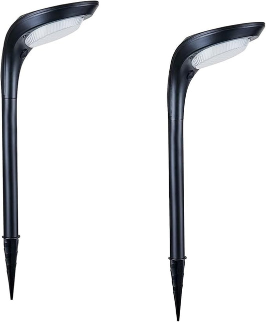Solar Outdoor Pathway Lights, 2 Pack, Waterproof IP65, Stylish Snake Head Shape Design, Warm/Cool Light Dual Modes Switchable, Efficient Landscape Lighting for Garden, Walkway, Patio
