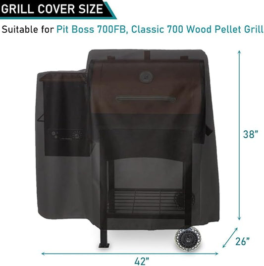 ZJYWSCH Grill Cover for Pit Boss 700FB1 700FB2, Classic 700 PB700FBW2 PB700NX, 440FB1 Wood Pellet Grill, for Rec Tec Bullseye 380 410 PitBoss Classic 700 Grill Cover