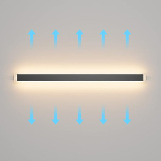Aipsun Exterior Wall Lights 47.2inch Long Strip Modern Outdoor Wall Sconce, Rectangular Black LED Wall Mount Lighting 3000K for House Porch Corridor(1 Pack)