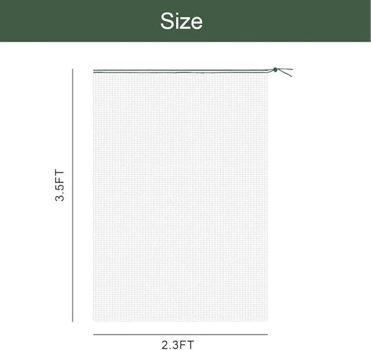 4 Pack Plant Insect Bird Barrier Net Mesh with Drawstring, 3.5Ftx2.3Ft Plant Protective Cover Garden Flower Screen Barrier Bag for Vegetables Fruits Flower from Bird Eating