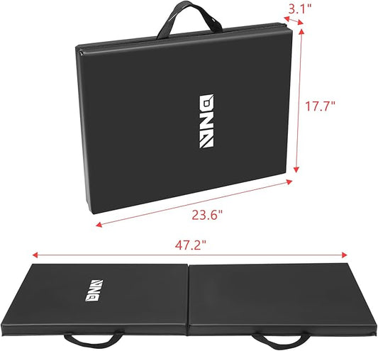 DNA Motoring Foldable Soft Kneeling Pad Mat Extra Thick Foam Knee Pad Mat Water Resistant 43 X 17.7 X 1.6 in for Auto Maintenance, Gardening, Baby Bath, Yoga, w/Handles, TOOLS-00501