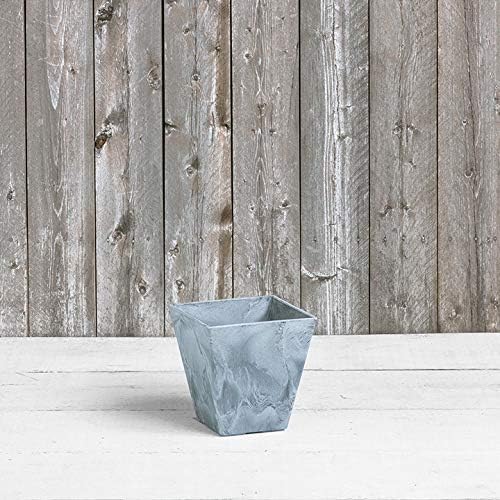 ArtStone 35080 Ella Square Planter, 8-Inch, Grey
