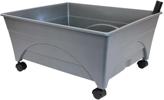 Emsco Group City Picker Raised Bed Grow Box – Self Watering and Improved Aeration – Mobile Unit with Casters - Slate