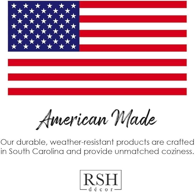 RSH DECOR: Deep Seating Chair Cushion with Pillow Back | 23” x 24” Seat | All-Weather Spun Fabric | Outdoor Cushion Set for Patio Furniture | Artistic Floral - Made in USA