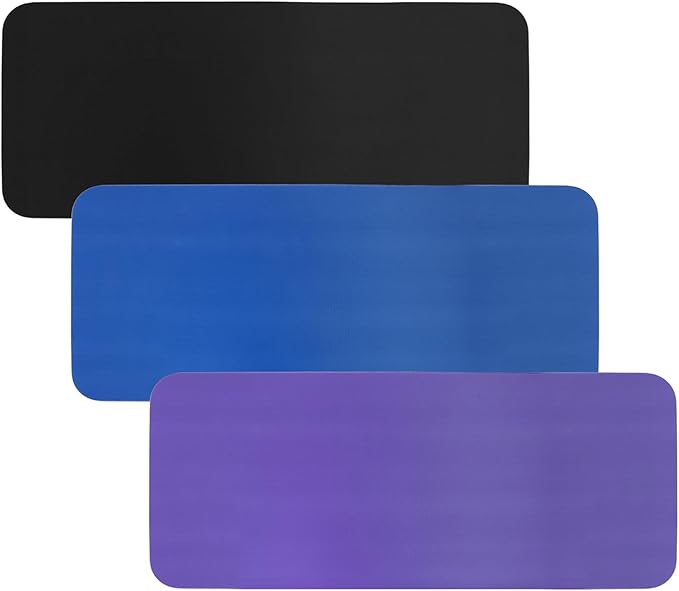 DEAYOU 3 Pack Yoga Knee Pads Cushion, Non Slip Exercise Mat for Pain Free Yoga, Extra-Thick Pilates Knee Mats, Portable Yoga Mat Accessory for Fitness, Elbows, Wrist, Forearms, 24"x10"x0.6", 3-Color