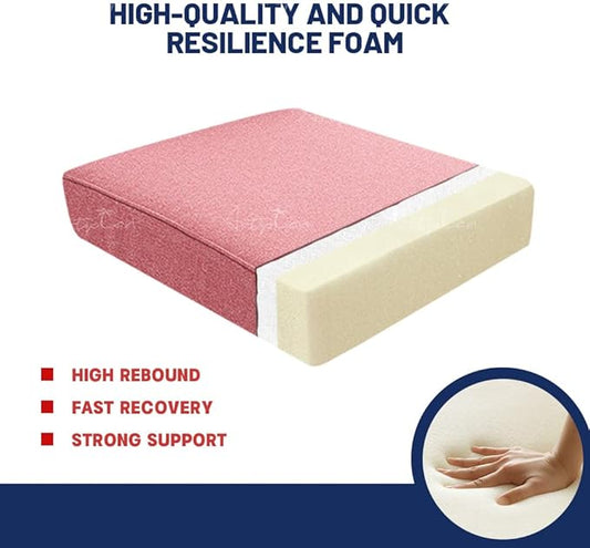 ARTPLAN Outdoor Deep Seating Cushions with Backrest Set, All-Weather Waterproof Patio Sofa Cushions for Sectionals, High-Resilience Foam Garden Furniture Cushion Cover,Repture Red
