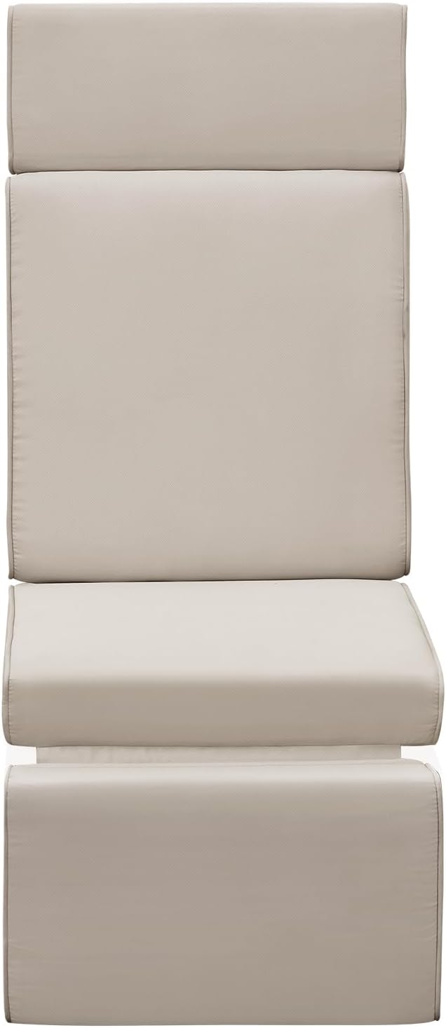ATR ART TO REAL Outdoor Recliner Replacement Cushion, High Back Chair Cushions Patio Wicker Reclinning Chairs Seat Pad, Removable Cover, Waterproof, UV Resistant (Style A, Khaki)