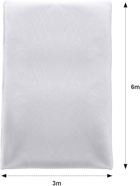 Zonon 10 x 13ft Mosquito Netting Garden Insect Bug Mesh Netting Garden Patio Mesh Screen Net Fly Insect Bug Bird Net Barrier for Patio Balcony Porch Gazebo Vegetables Fruits Plant Protection(White)
