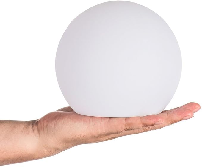 LED Globe Ball Light, Waterproof Rechargeable LED Bedside Table Lamp,Night Decorative Mood Light with 16 Color Change and 4 Flash Modes,Suits for Outdoor Indoor Decoration (15CM-Ball)