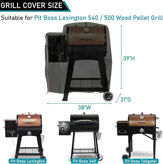 ZJYWSCH Grill Cover for Pit Boss Lexington 540 500 PB500LXW1 PB500NX PB340TGW1 500FB2 for Rec Tec 340 PitBoss Tailgater Lexington Onyx Wood Pellet Grill Cover Waterproof