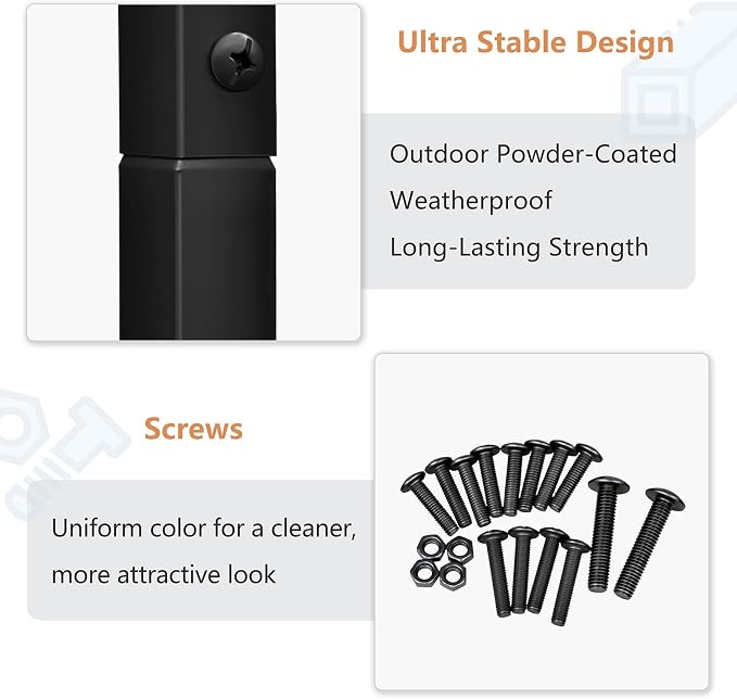 Skypatio Outdoor Garden Hose Holder, Heavy Duty Metal Water Hose Holder Holds 150ft Hoses Freestanding Hose Storage Stand with 4 Stakes, Rust-Resistant Hose Hanger for Outside