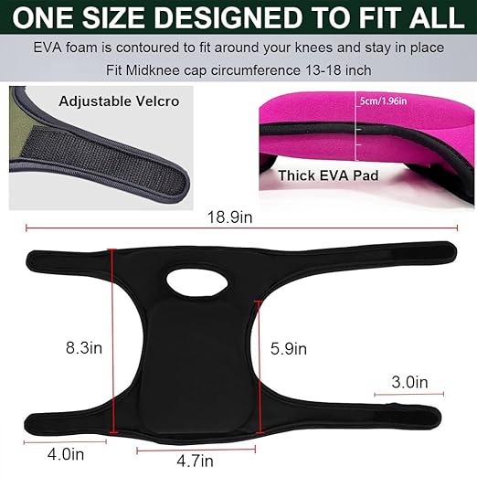 Gardening Knee Pads for Women, Soft Neoprene Knee Pads for Men Construction, Work Knee Pad for Women Men, Rodilleras Para Roofing Rodilleras Para Trabajo (Black)