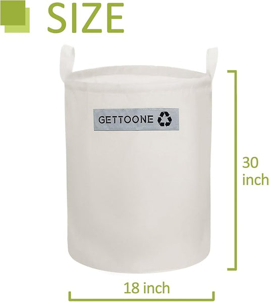 Heavy Duty Lawn and Leaf Bag 32 Gallon, Reusable Round Outdoor Yard Waste Bag with 4 Handles, Tear-Resistant for Lawn Clippings, Storage, Moving