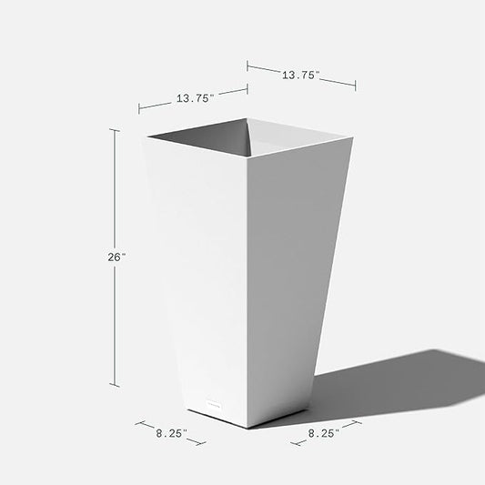 Veradek V-Resin Indoor/Outdoor Taper Planter, 2-Pack (26 inch, White)