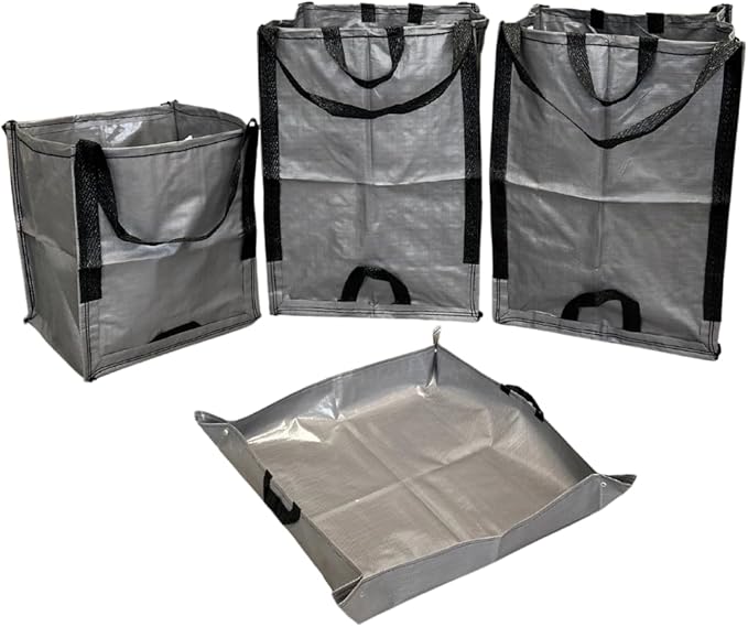 DURASACK 4-Piece Heavy Duty All-Purpose Tote Bags and Potting Mat