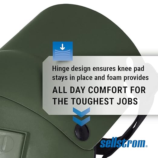 Sellstrom Ultra Flex KneePro Professional Knee Pads for Men & Women with Thick Foam Cushioning & Heavy Duty Hard Outer Shell - Adjustable Straps with Speed-Clips & Ergonomic Metal Hinges - for Construction Work, Gardening, Roofing, Flooring