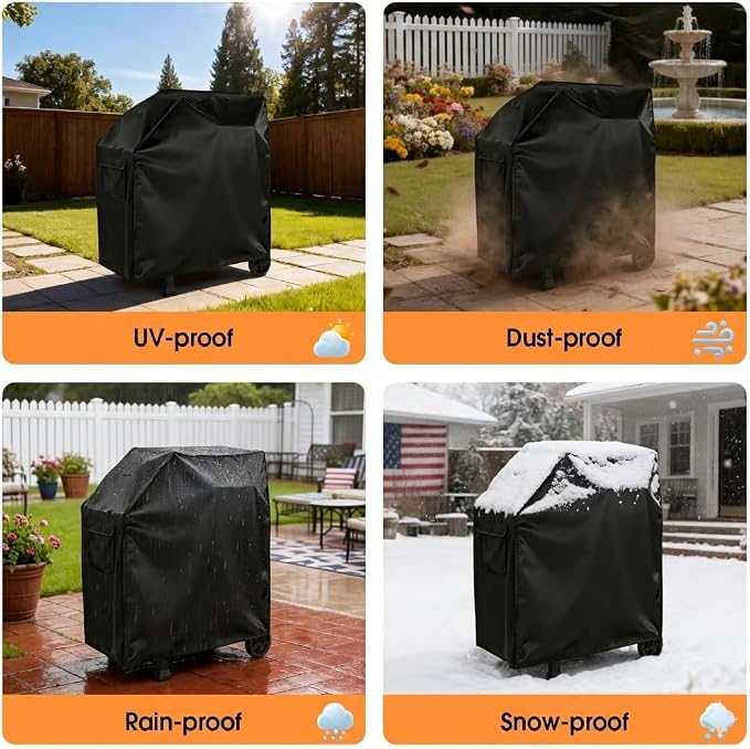 Grill Cover for Nexgrill 810-0025 Charcoal Grill, Waterproof Outdoor BBQ Griddle Cover, Fade-Proof UV-Resistant, All Season Protection - 36" W x 26" D x 42" H