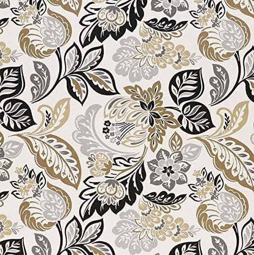 RSH DECOR Deep Seating Cushion with Pillow Back | 22” x 25” Seat | Water and Fade-Resistant Spun Fabric | Outdoor Chair Cushion Set for Patio Furniture | Dailey Pewter Black Floral