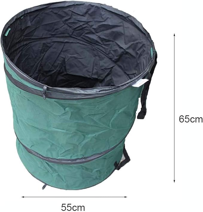 56-Gallon Canvas Garden Waste Bag Bucket 4Packs, Reusable Yard Leaf Bag Holder, Heavy-Duty Gardening Container, Collapsible Outdoor Tote Trash Basket