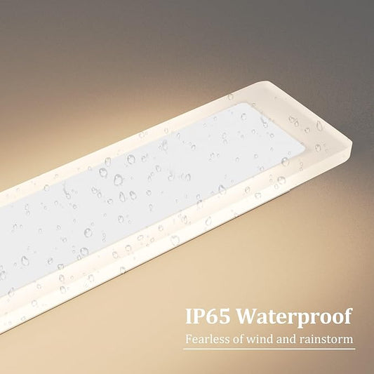 59In Long Outdoor LED Wall Light,Modern Outdoor Wall Light IP65 Waterproof 3000K for Courtyard(White)