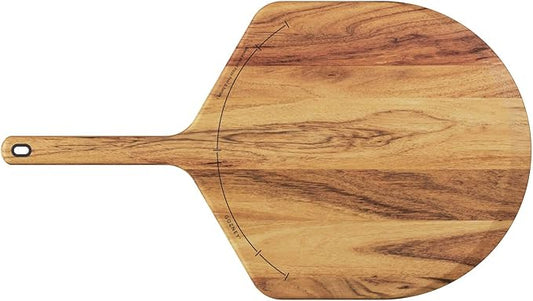 Gozney Acacia Wood Pizza Placement Peel and Server for 14" Pizzas, Compatible with Arc & Dome Pizza Ovens, Naturally Non-Stick