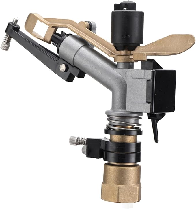 1" Agriculture IrrigationSprinkler Gun Sprinkler Large-Area Irrigation Spray Gun Garden Farm Watering Sprinkler 360° Adjustable Watering for Farms, Orchards, Tea Gardens, Forestry,Pack of 2