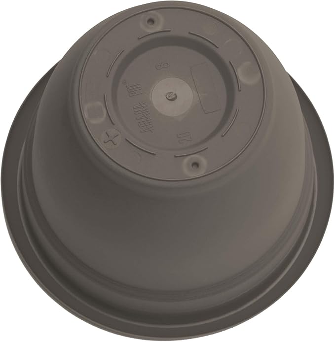 Bloem Ariana 20" Peppercorn Round Self-Watering Resin Planter Pot - Rolled Rim Indoor and Outdoor Gardening Planter