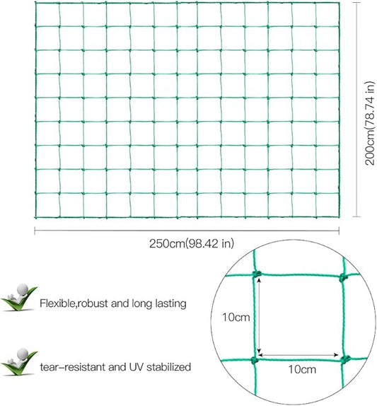 Trellis Netting, PDGROW Climbing Plant Support Net Garden Pea Bean Neting, Heavy-Duty PE Trellis Net for Cucumber, Tomato, Vegetables, Fruits, Sweet Pea Plants (6.6' x 8.2'Ft)
