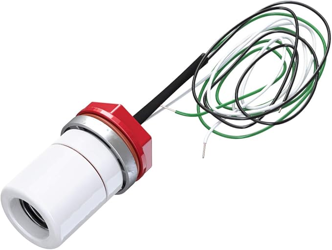 Steel Lighting Co. Topanga Barn Light | Outdoor Wall Mounted | Farmhouse Garage Light Made in America | 14 inch Dome | 23 inch Gooseneck | Red Exterior/White Interior