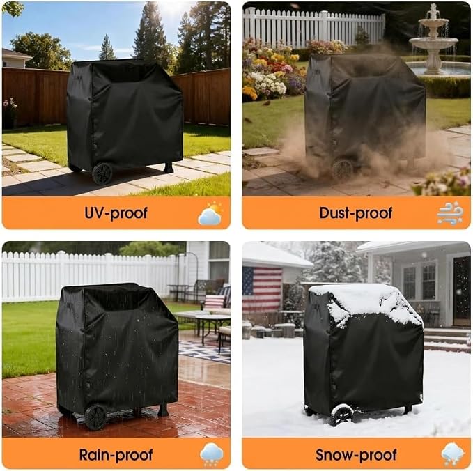 Grill Cover for Expert Grill Heavy Duty 24-Inch Charcoal Grill, Waterproof Outdoor BBQ Griddle Cover, Fade-Resistant UV Resistant All Weather Protection