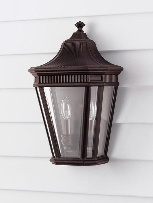Feiss OL5403GBZ Cotswold Lane Outdoor Patio Lighting Wall Lantern, Bronze, 2-Light (10"W x 16"H) 120watts