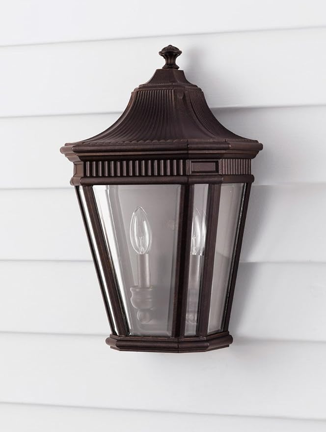 Feiss OL5403GBZ Cotswold Lane Outdoor Patio Lighting Wall Lantern, Bronze, 2-Light (10"W x 16"H) 120watts