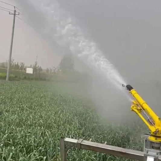 Farm Irrigation Sprinkler, 2" Impulse Impact Sprinkler with Replacement Nozzle & 1.2M Rack 360° Large-Area Watering Spray