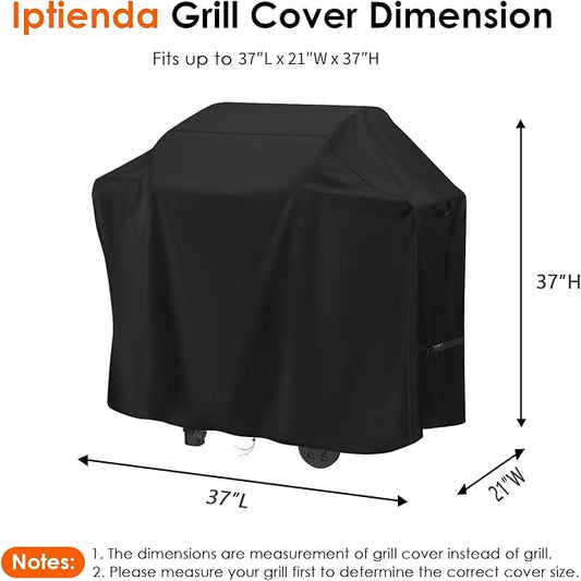 Grill Cover for Electactic 2-Burner Propane Gas BBQ Grill, 37inch Outdoor Grills Cover Waterproof for Propane Grill, Gas Grill, BBQ Grill, Smokers-37 L x 21" W x 37" H