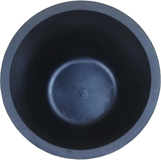 18 Inch Resin Planter Pot, Matte Black Large Plant Pot, Lightweight Outdoor Indoor Flower Pot, Modern Round Garden Planter for Patio, Porch, Balcony and Home Décor