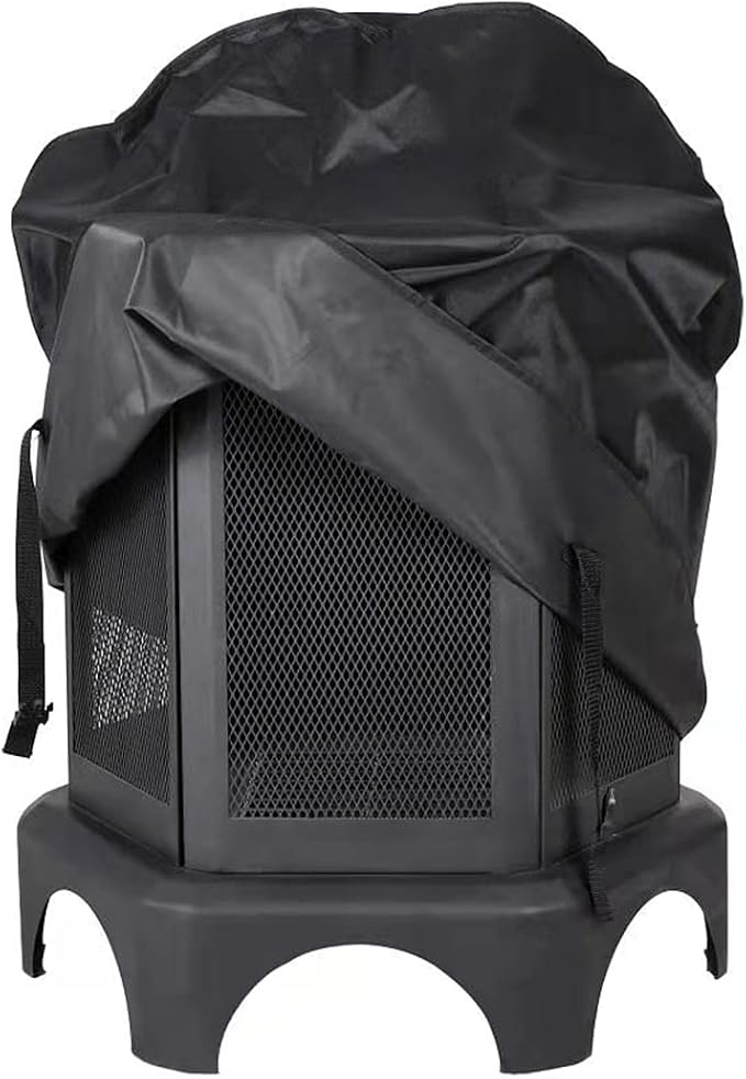 Grill Cover for Weber Round Grill Cover Water Proof Heavy Duty Outdoor Canvas BBQ Grill Cover Dome Smoker Cover (22 inch)