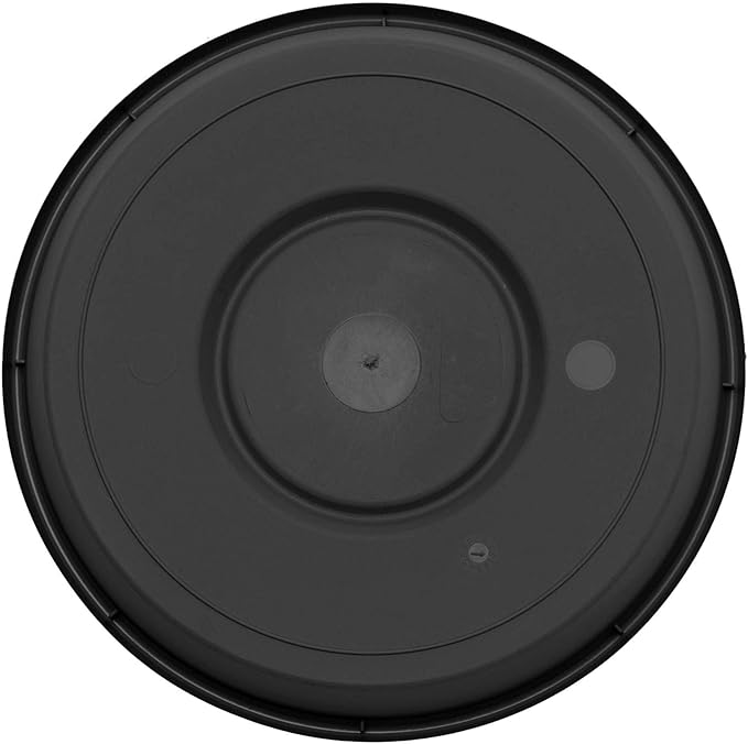 Bloem Terra Resin Saucer Tray: 4.75" Bottom Width - Black - Matte, Durable, Ribbed Bottom, Indoor and Outdoor, Fits 6" Terra Pots